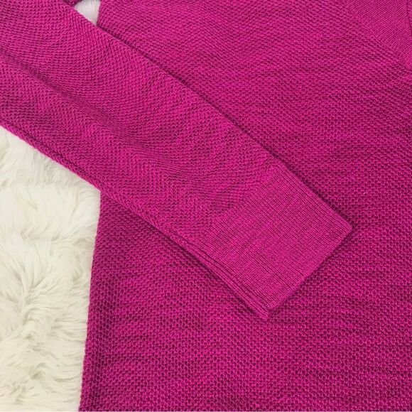 EXPRESS Burgundy Lace Up Cold Shoulder Sweater Top Reversible Size Small New - Picture 8 of 12